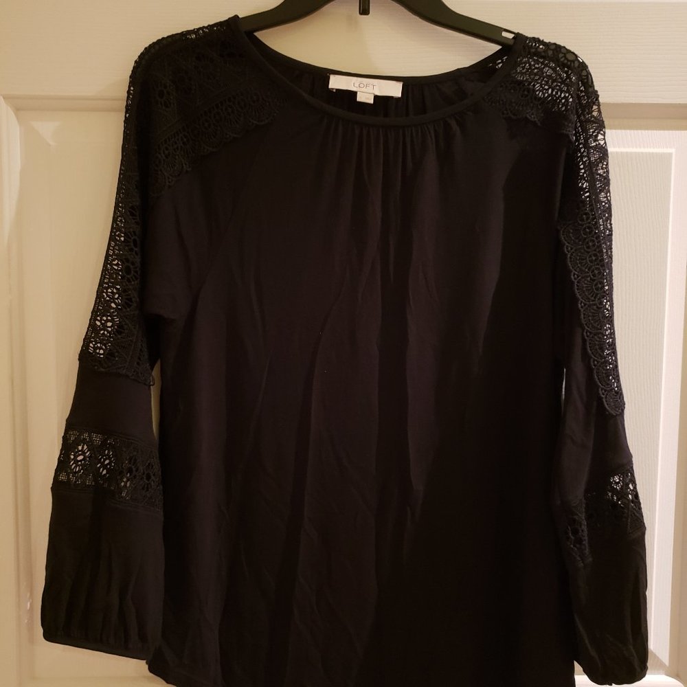 Loft black longsleeve shirt